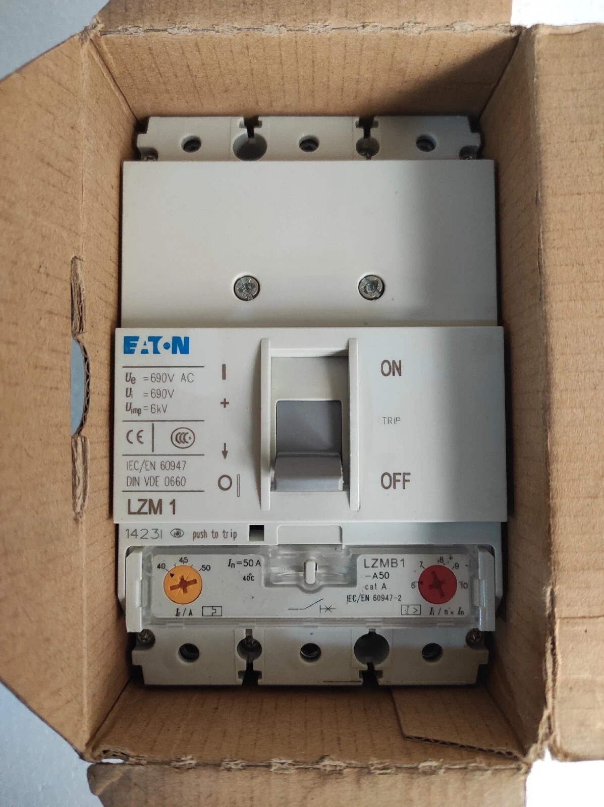 Eaton Moeller lzmb1-a100 / LZMB1-A100 3 Pole 50 AMP Circuit Breaker